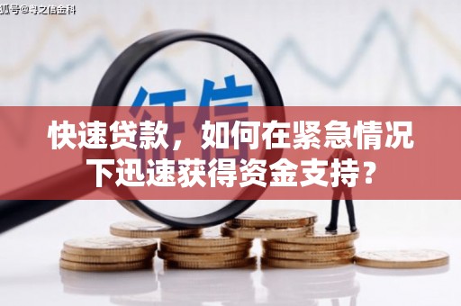 皋兰快速贷款，如何在紧急情况下迅速获得资金支持？