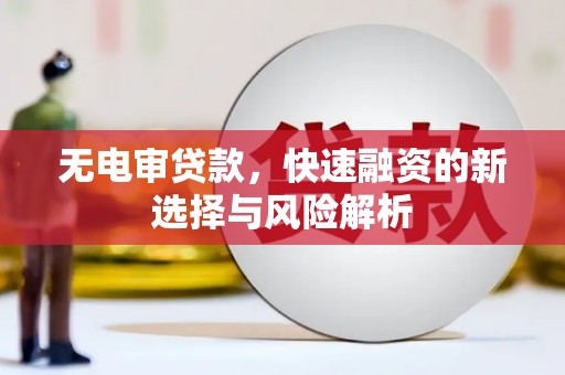 皋兰无电审贷款，快速融资的新选择与风险解析