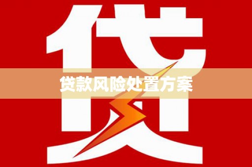 皋兰贷款风险处置方案
