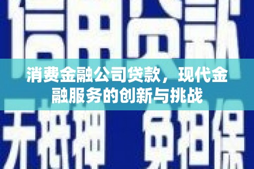皋兰消费金融公司贷款，现代金融服务的创新与挑战