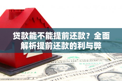 皋兰贷款能不能提前还款？全面解析提前还款的利与弊