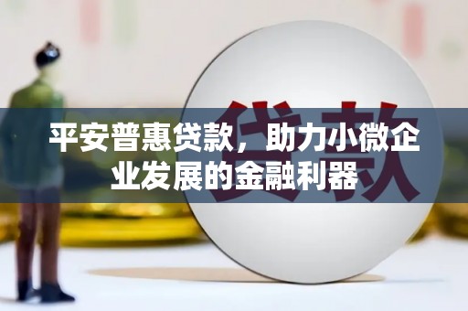 皋兰平安普惠贷款，助力小微企业发展的金融利器