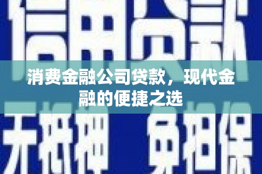 皋兰消费金融公司贷款，现代金融的便捷之选