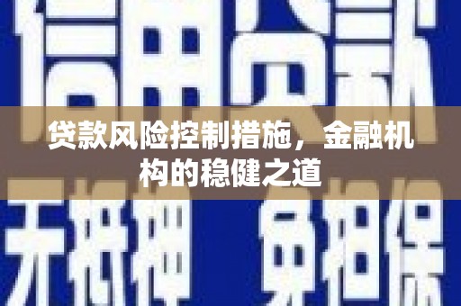 皋兰贷款风险控制措施，金融机构的稳健之道